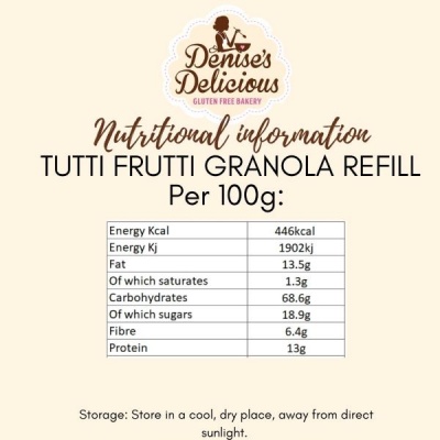 Gluten Free Tutti Frutti Granola 700gm